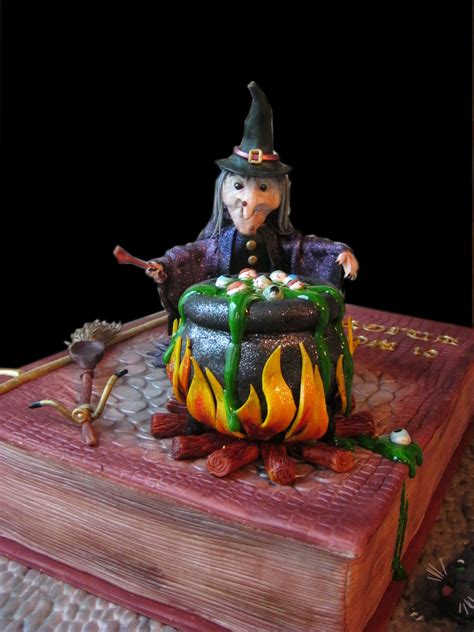 Take a magical journey with upside down witch cakes
